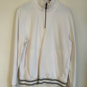 J. Crew Men's Cream Zip-Up Sweater